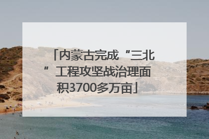 内蒙古完成“三北”工程攻坚战治理面积3700多万亩