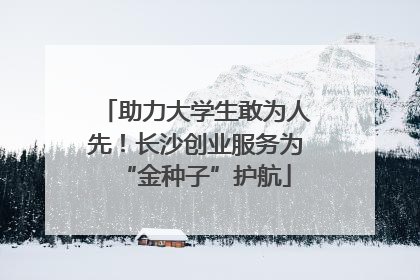 助力大学生敢为人先！长沙创业服务为“金种子”护航