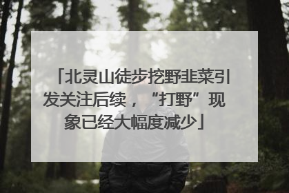 北灵山徒步挖野韭菜引发关注后续，“打野”现象已经大幅度减少