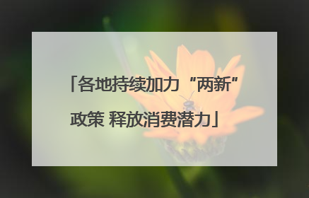 各地持续加力“两新”政策 释放消费潜力