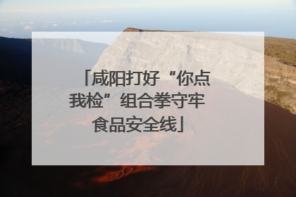 咸阳打好“你点我检”组合拳守牢食品安全线