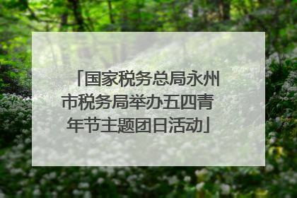 国家税务总局永州市税务局举办五四青年节主题团日活动