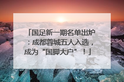 国足新一期名单出炉：成都蓉城五人入选，成为“国脚大户”！