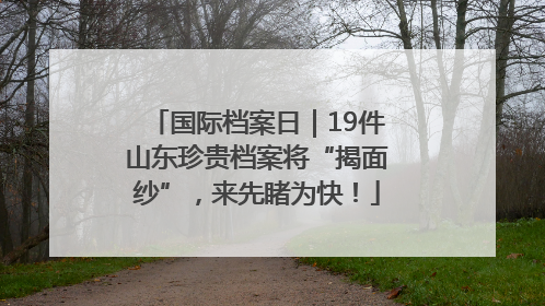 国际档案日｜19件山东珍贵档案将“揭面纱”，来先睹为快！