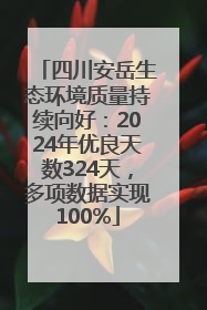 四川安岳生态环境质量持续向好：2024年优良天数324天，多项数据实现100%