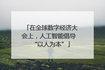 在全球数字经济大会上，人工智能倡导“以人为本”