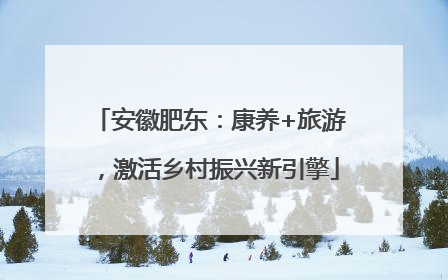 安徽肥东：康养+旅游，激活乡村振兴新引擎