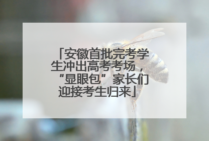 安徽首批完考学生冲出高考考场，“显眼包”家长们迎接考生归来