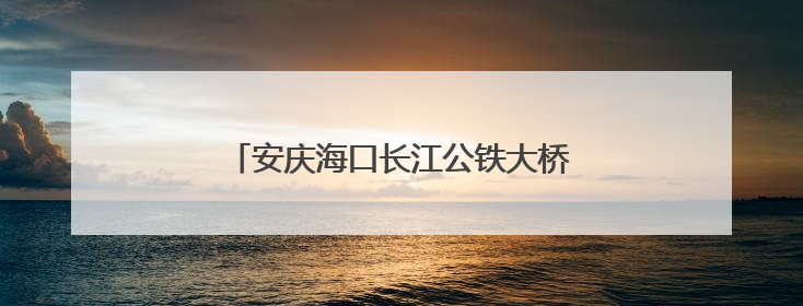 安庆海口长江公铁大桥力争今年内开工建设