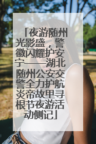 夜游随州光影盛，警徽闪耀护安宁——湖北随州公安交警全力护航炎帝故里寻根节夜游活动侧记