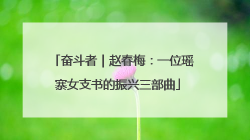 奋斗者｜赵春梅：一位瑶寨女支书的振兴三部曲