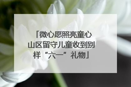 微心愿照亮童心 山区留守儿童收到别样“六一”礼物