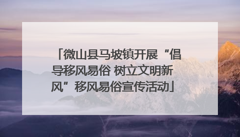 微山县马坡镇开展“倡导移风易俗 树立文明新风”移风易俗宣传活动