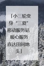 小三轮变身“三夏”移动服务站 暖心服务直达田间地头