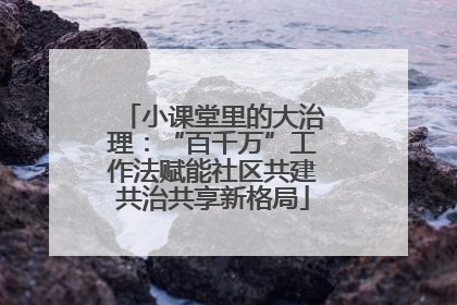 小课堂里的大治理：“百千万”工作法赋能社区共建共治共享新格局