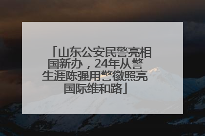 山东公安民警亮相国新办，24年从警生涯陈强用警徽照亮国际维和路