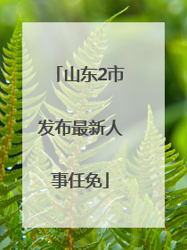 山东2市发布最新人事任免