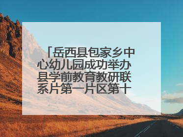 岳西县包家乡中心幼儿园成功举办县学前教育教研联系片第一片区第十三次专题研讨会