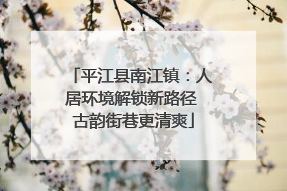 平江县南江镇：人居环境解锁新路径 古韵街巷更清爽