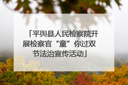 平舆县人民检察院开展检察官“童”你过双节法治宣传活动