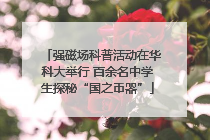 强磁场科普活动在华科大举行 百余名中学生探秘“国之重器”