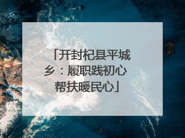 开封杞县平城乡：履职践初心 帮扶暖民心
