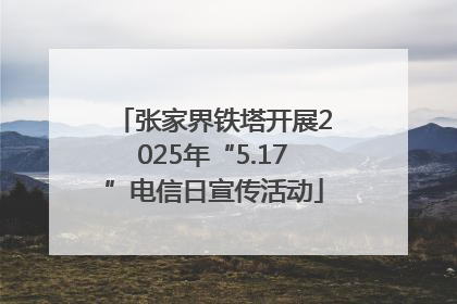 张家界铁塔开展2025年“5.17”电信日宣传活动