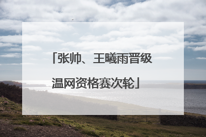 张帅、王曦雨晋级温网资格赛次轮