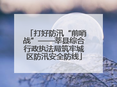 打好防汛“前哨战”——莘县综合行政执法局筑牢城区防汛安全防线
