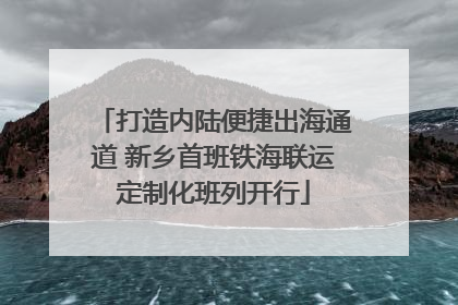 打造内陆便捷出海通道 新乡首班铁海联运定制化班列开行
