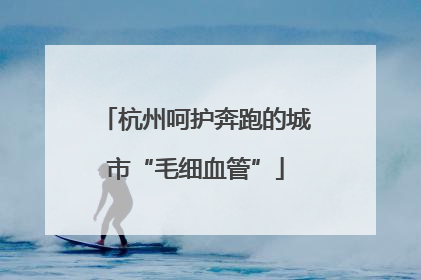 杭州呵护奔跑的城市“毛细血管”