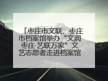 枣庄市文联、枣庄市档案馆举办“文润枣庄·艺联万家”文艺志愿者走进档案馆主题活动
