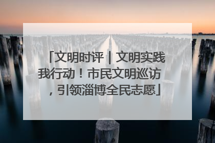 文明时评｜文明实践我行动！市民文明巡访，引领淄博全民志愿