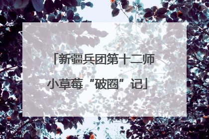 新疆兵团第十二师小草莓“破圈”记