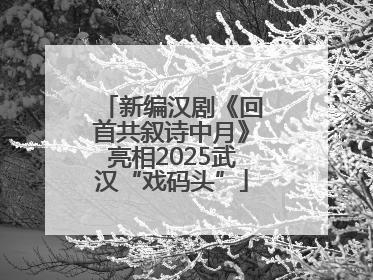 新编汉剧《回首共叙诗中月》亮相2025武汉“戏码头”