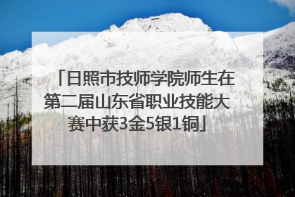 日照市技师学院师生在第二届山东省职业技能大赛中获3金5银1铜