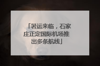 暑运来临，石家庄正定国际机场推出多条航线
