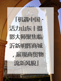 机遇中国・活力山东丨摄影大师聚焦临沂新明辉商城，展现商贸物流新风貌