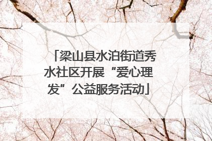 梁山县水泊街道秀水社区开展“爱心理发”公益服务活动