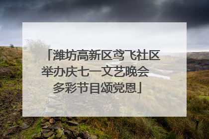 潍坊高新区鸢飞社区举办庆七一文艺晚会 多彩节目颂党恩