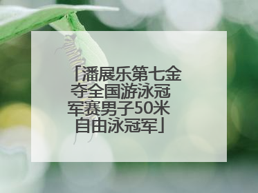 潘展乐第七金 夺全国游泳冠军赛男子50米自由泳冠军
