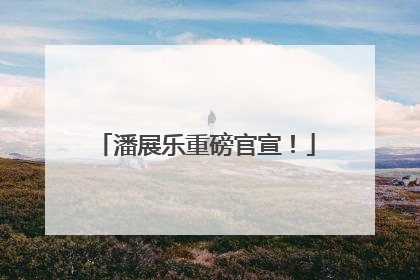 潘展乐重磅官宣！