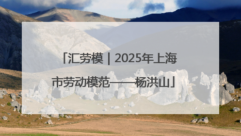 汇劳模｜2025年上海市劳动模范——杨洪山