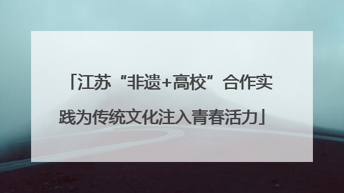 江苏“非遗+高校”合作实践为传统文化注入青春活力