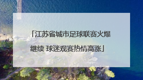 江苏省城市足球联赛火爆继续 球迷观赛热情高涨