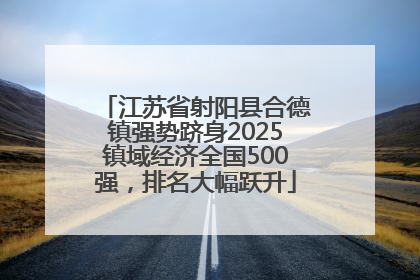 江苏省射阳县合德镇强势跻身2025镇域经济全国500强，排名大幅跃升