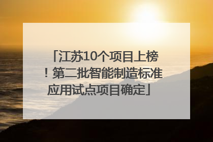 江苏10个项目上榜！第二批智能制造标准应用试点项目确定