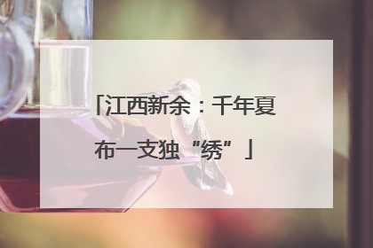 江西新余：千年夏布一支独“绣”