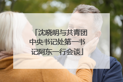 沈晓明与共青团中央书记处第一书记阿东一行会谈