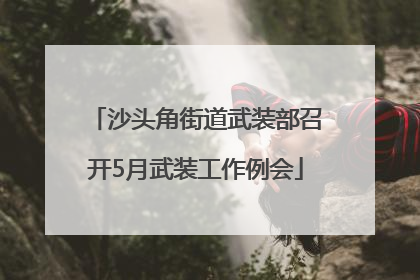 沙头角街道武装部召开5月武装工作例会